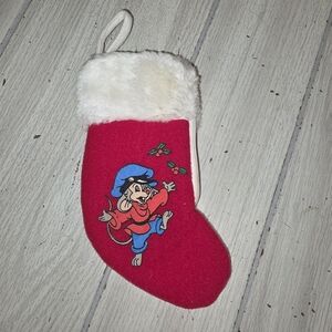 Vtg 1986 An American Tail Fievel Miniature Stocking 7" Chistmas Decor Nostalgia